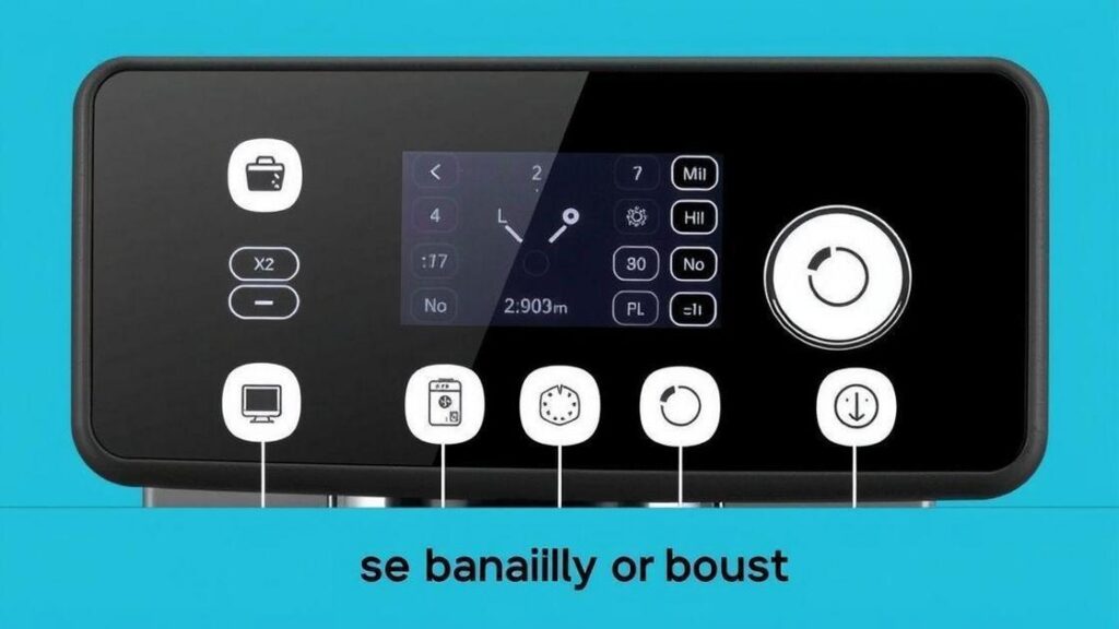 Interface amigável de uma cafeteira.