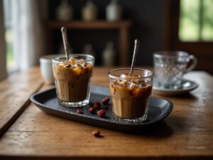 Café Gelado Refrescante com Leite e Canela
