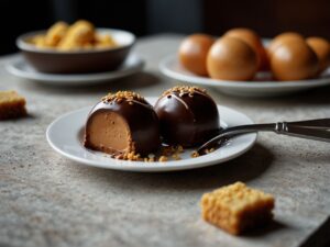Bombom de Café com Recheio de Baunilha e Cobertura de Chocolate