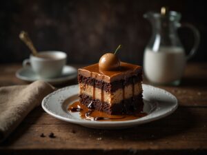 Brownie de Café Cremoso com Caramelo: Aperitivo Perfeito