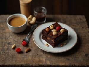 Brownie de Café Intenso com Frutos Secos: Delícias da Terra