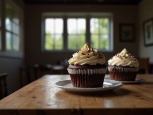 Cupcake de Café com Cobertura de Ganache de Chocolate