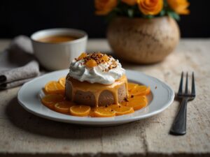 Gelatina de Café Cremosa com Raspas de Laranja e Chantilly