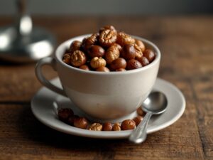 Pavê de Café com Creme de Avelã e Castanhas Crocantes