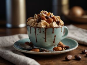 Sorvete de Café Cremoso com Chocolate e Amêndoas