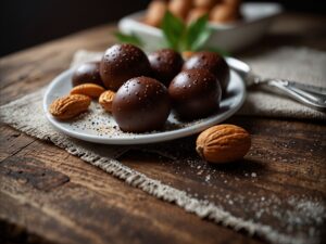 Trufa de Café com Toque de Licor e Amêndoas Torradas