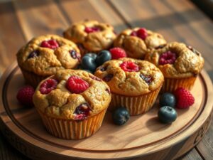 Muffin de Café com Frutas Vermelhas