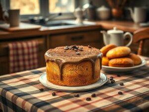 Bolo de Café com Cobertura de Capuccino Delicioso