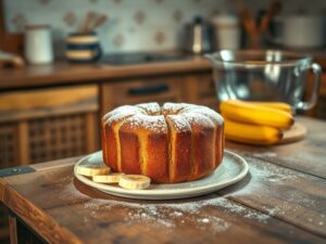 Bolo de Banana com Café Delícia