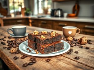 Brownie de Café com Nozes