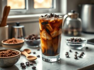 Café Gelado com Chocolate Amargo
