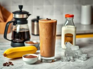 Batido de Café e Cacau Energizante