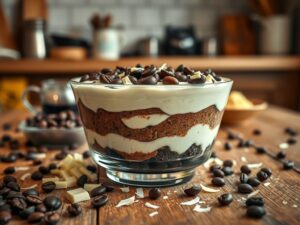 Pavê de Café e Chocolate Branco Delicioso