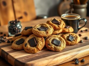 Cookies de Café com Chocolate Delícia Brasileira