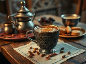 Café turco com cardamomo encantado