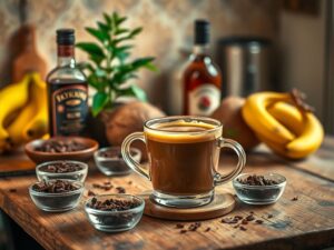 Café com Rum e Chocolate Tropical