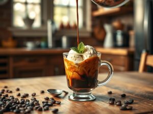 Affogato do Sol com Sorvete de Baunilha