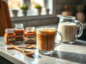 Café Latte Caramelado com Toque de Sal