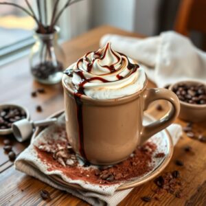 Café Mocha Delícia com Calda de Chocolate e Marshmallow