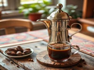 Café árabe com cardamomo encantado