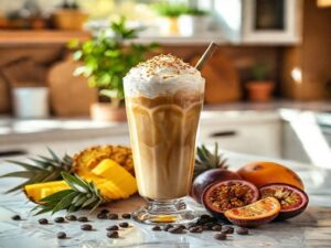 Café Gelado Estilo Frappé Tropical