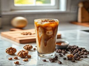 Café Gelado com Caramelo e Nozes