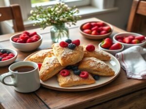 Scones de Café com Frutas Vermelhas