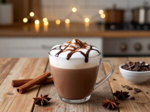 Cappuccino de Chocolate e Canela Natalino