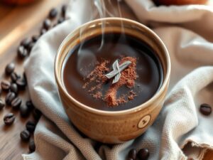 Café Aromatizado com Chocolate Amargo do Ano Novo