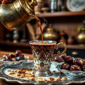 Café árabe com cardamomo encantado