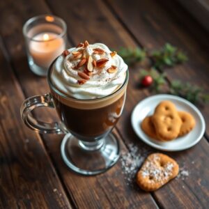 Café com Chantilly e Amêndoas Natalinas
