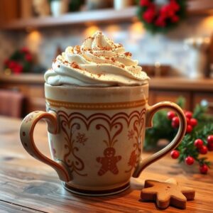Cappuccino de Natal com gengibre