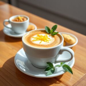 Café Latte com Raspas de Limão Tropical