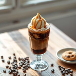 Café Gelado com Sorvete de Baunilha