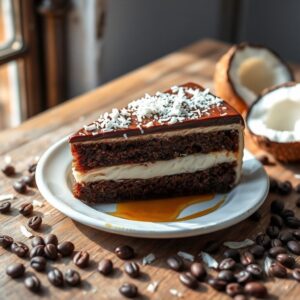 Bolo Gelado de Café com Coco: Um Sonho Tropical