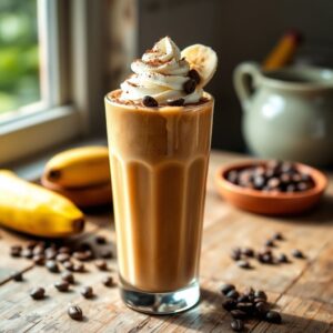 Energia Tropical: Smoothie de Banana com Café