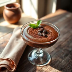 Mousse Delícia de Café com Chocolate Amargo