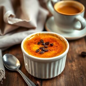 Creme Brûlée de Café com Toque de Baunilha