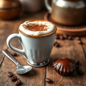 Café com Casquinha de Chocolate Delícia