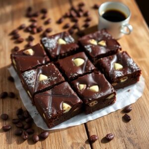 Brownie do Café com Toque de Chocolate Branco