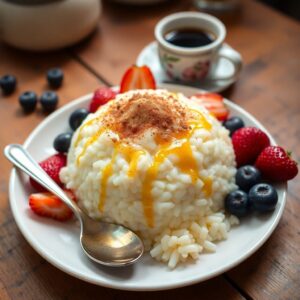 Arroz Doce com Café da Manhã